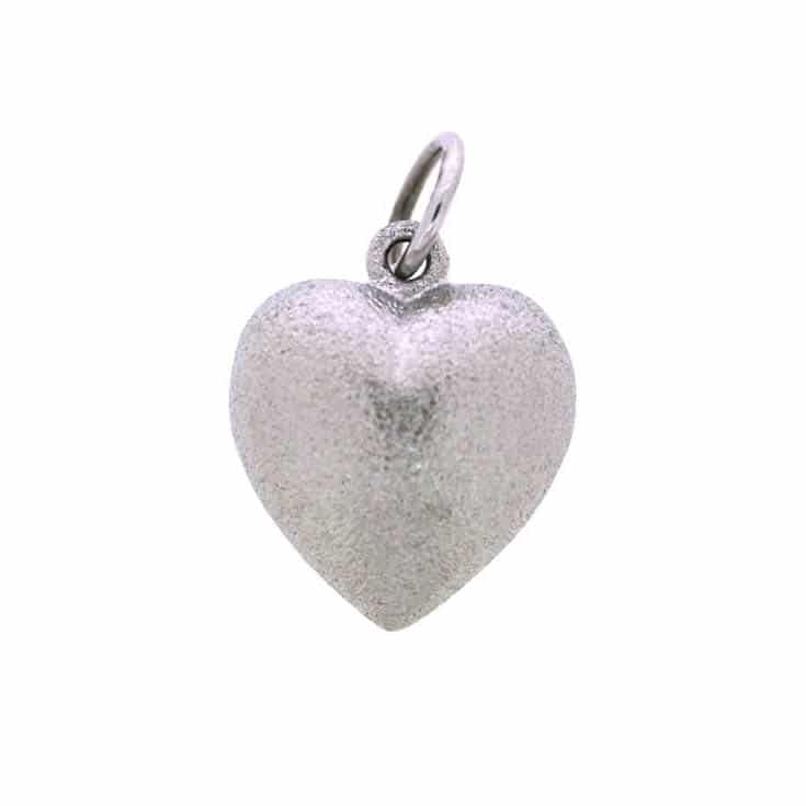Van Bergen - Golden / Love Heart anheng i hvitt gull