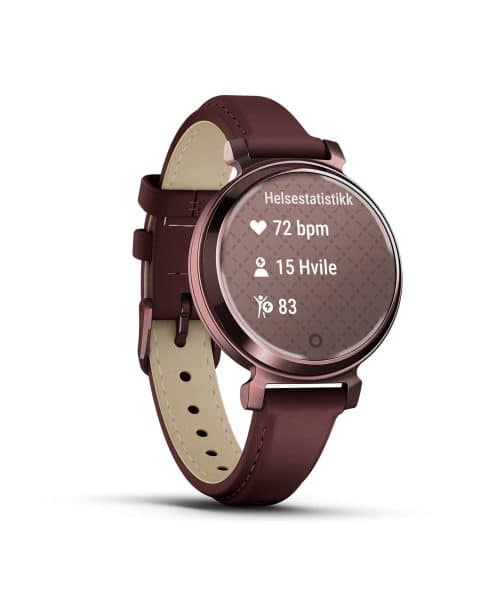Garmin Lily® 2 Classic - Mørk bronse med morbærfarget skinnrem - Bilde 3