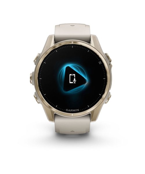 Garmin fēnix® 8–43 mm, AMOLED - Sapphire, Soft Gold med tåkegrå/mørk sandsteinsfarget silikonrem - Bilde 4