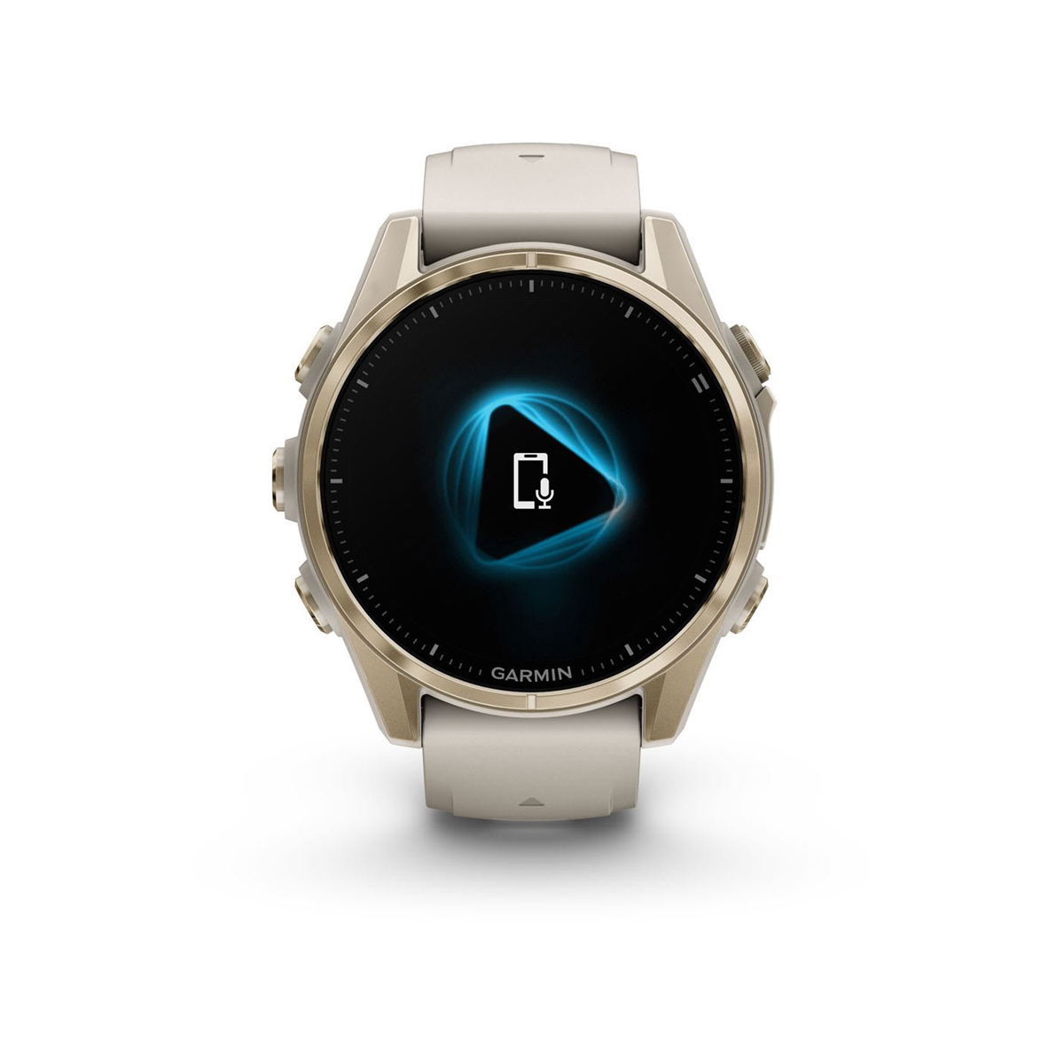 Garmin fēnix® 8–43 mm, AMOLED - Sapphire, Soft Gold med tåkegrå/mørk sandsteinsfarget silikonrem - Bilde 4
