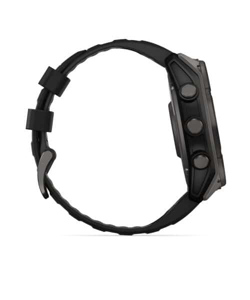 Garmin fēnix® 8–51 mm, Solar, Sapphire - Sapphire, Karbongrå DLC-titan med sort/steingrå silikonrem - Bilde 4