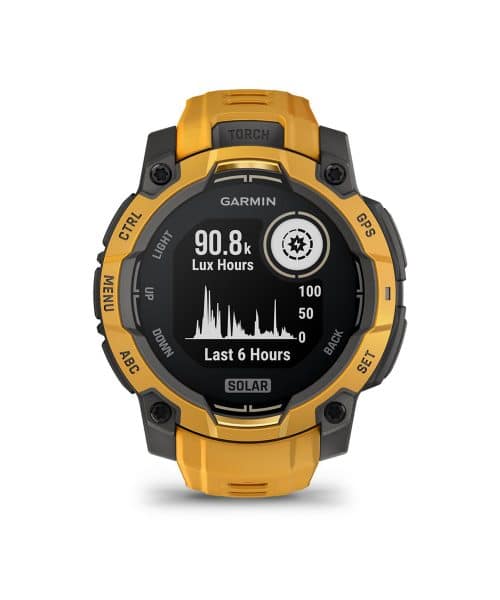 Garmin Instinct® 3 – 45 mm, Solar - Sunburst med Sunburst/grå rem - Bilde 2