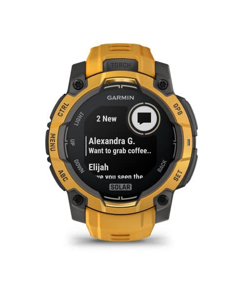 Garmin Instinct® 3 – 45 mm, Solar - Sunburst med Sunburst/grå rem - Bilde 4