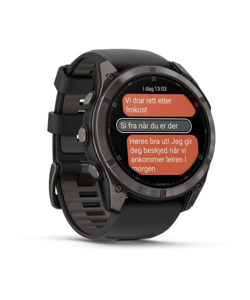 Garmin fēnix® 8 Pro – 51 mm, AMOLED - Sapphire, Karbongrå DLC-titan med sort/steingrå silikonrem - Bilde 3