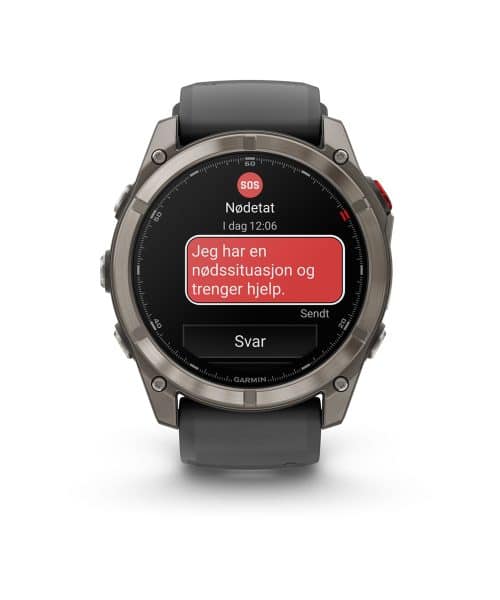 Garmin fēnix® 8 Pro – 51 mm, AMOLED - Sapphire, titan med grafittfarget/svart silikonrem - Bilde 2
