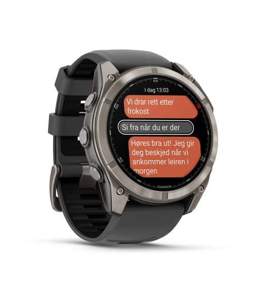 Garmin fēnix® 8 Pro – 51 mm, AMOLED - Sapphire, titan med grafittfarget/svart silikonrem - Bilde 3