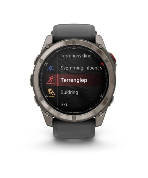 Garmin fēnix® 8 Pro – 51 mm, AMOLED - Sapphire, titan med grafittfarget/svart silikonrem - Bilde 4