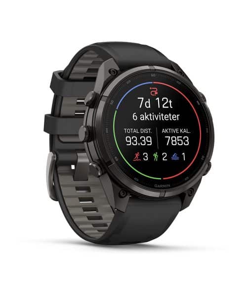 Garmin fēnix® 9 Pro – 47mm - Karbongrå DLC-titan med sort/steingrå silikonrem - Bilde 3