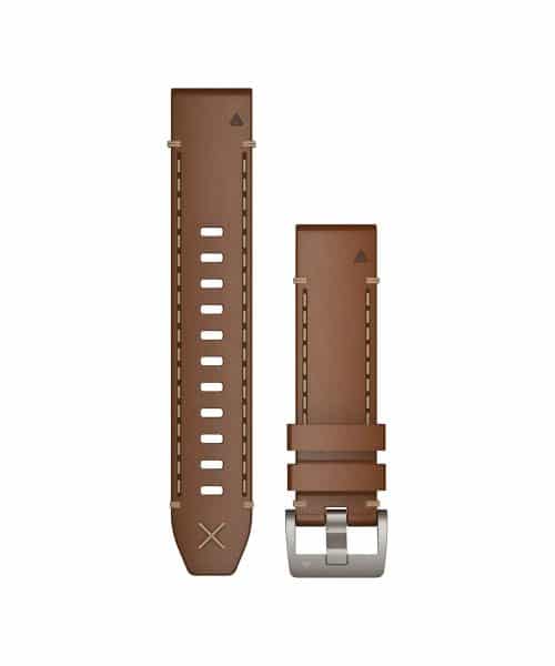Garmin QuickFit® 22-klokkeremmer - MARQ® (Gen 3) brun Vacchetta-skinnrem