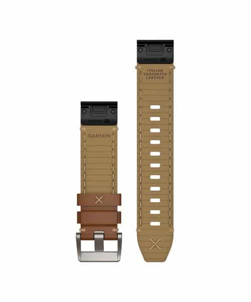 Garmin QuickFit® 22-klokkeremmer - MARQ® (Gen 3) brun Vacchetta-skinnrem - Bilde 2