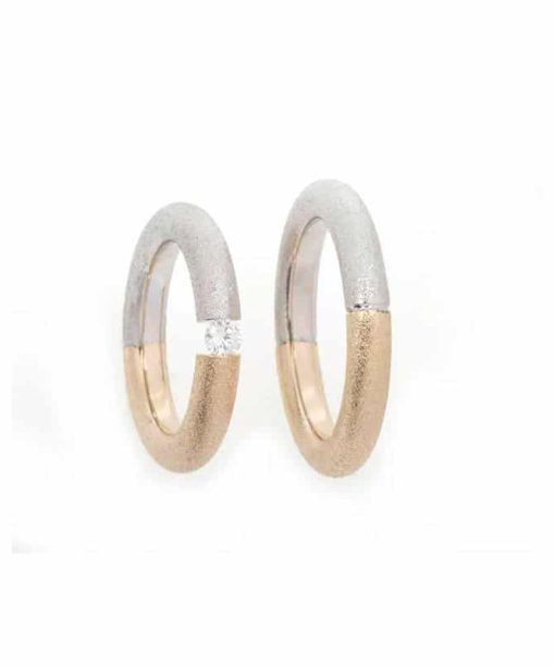 Van Bergen Ring i hvitt og gult gull