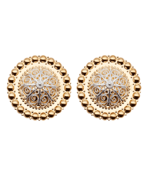 Borer 40 mm til skinnlist med kruser, forgylt/kvit