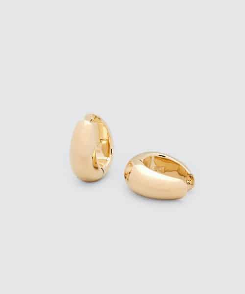 Tom Wood Ice Hoops Medium Gold