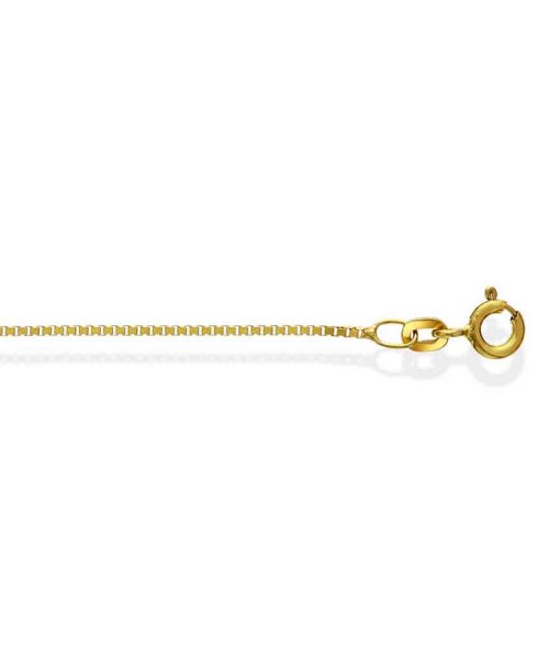 Veneziansk kjede i gull 1 mm 42 cm