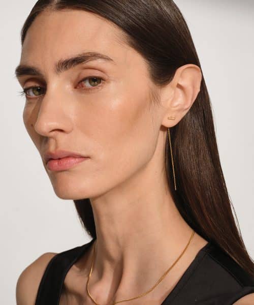 Tom Wood Sleek Ear Chain Gold Brilliant 64 mm - Bilde 2