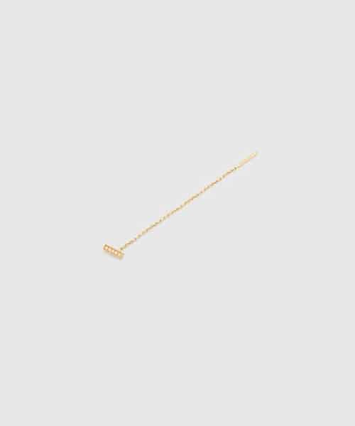 Tom Wood Sleek Ear Chain Gold Brilliant 64 mm