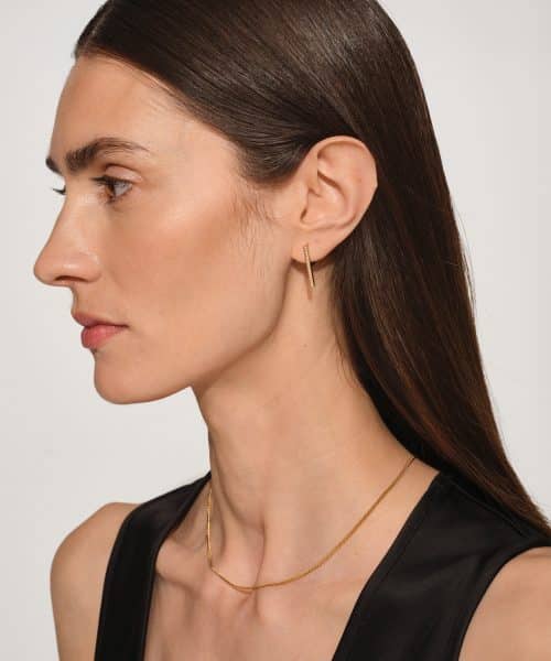 Tom Wood Sleek Ear Bar Gold Brilliant - Bilde 3