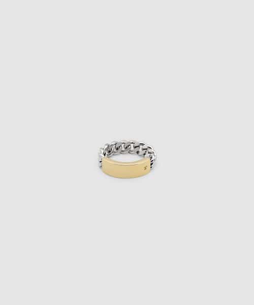 Tom Wood ID Band Ring Gold Top
