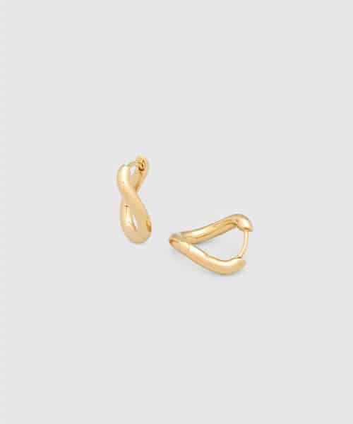 Tom Wood River Hoops Medium Gold