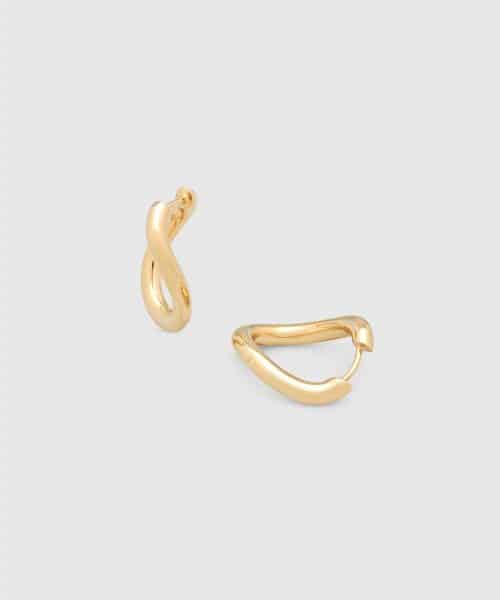 Tom Wood River Hoops Large Gold