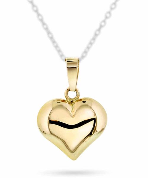 Pan Jewelry Anheng i gull hjerte 10mm