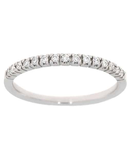 Diamantring 0.15ct. Brilliant Cut, Hvitt gull