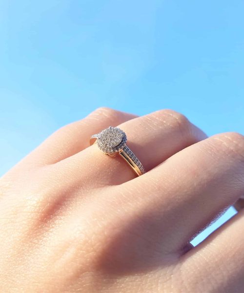 Diamantring Rund med 0,25ct TW.SI i Hvitt Gull - Bilde 2