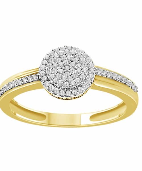 Diamantring Rund med 0.25ct TW.SI i Gult Gull - Bilde 3