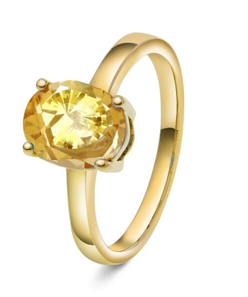 Ring i Gult gull med 2.30ct Citrin