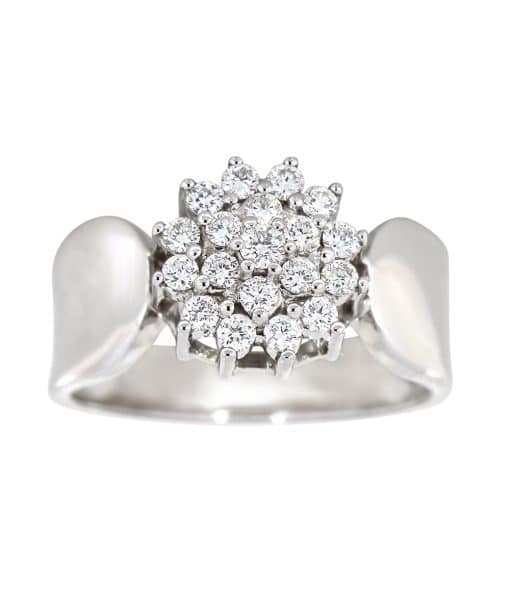 Diamantring 0.50ct. Brilliant Cut, Hvitt gull