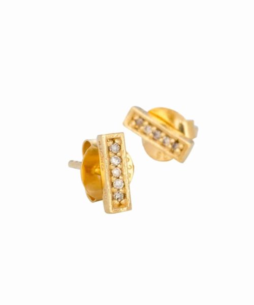 A Crack of Light, Earstuds, 18 K Gold plated, 925 Silver - Bjørg