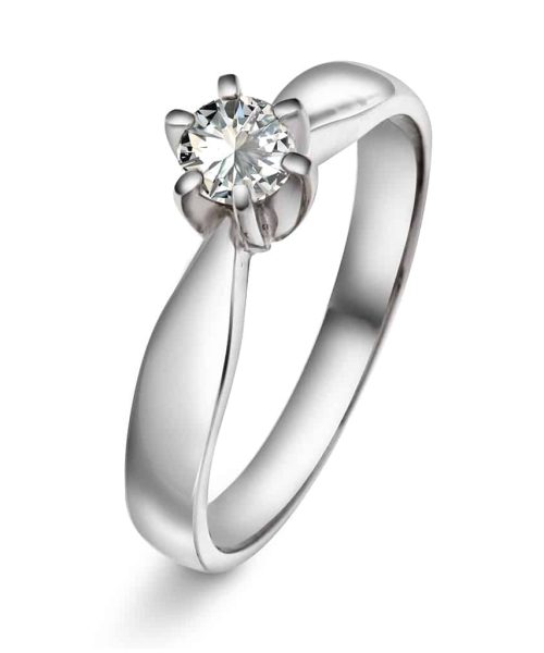 Capella ring i hvitt gull, Diamant 0.30ct (WSI)