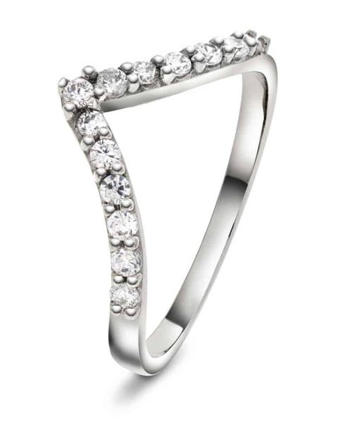 Ring i gull med diamant 0,26 ct wsi
