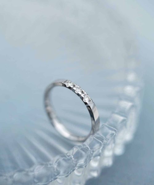 Alliansering Alpha i hvitt gull, Diamant 0.21ct (WSI) - Bilde 2