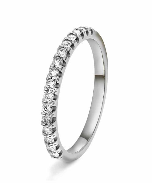 Ring i hvitt gull med diamant 0,25 ct WSI