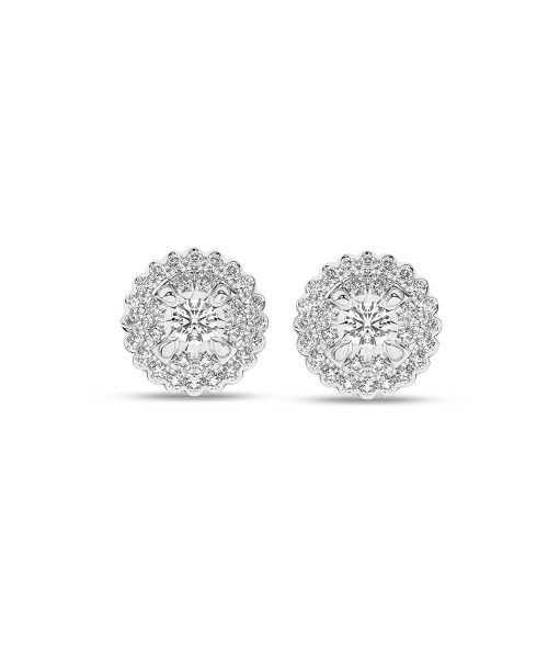 Diamantøredobber Hvitt gull 0.25ct. Brilliant Cut - Bilde 4