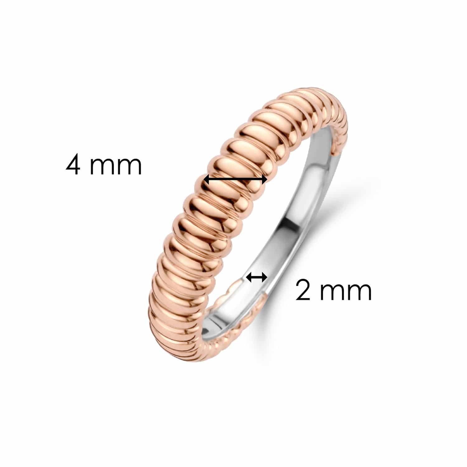 Ti Sento - Milano Ring Forgylt Sølv - 12218SR - Bilde 4