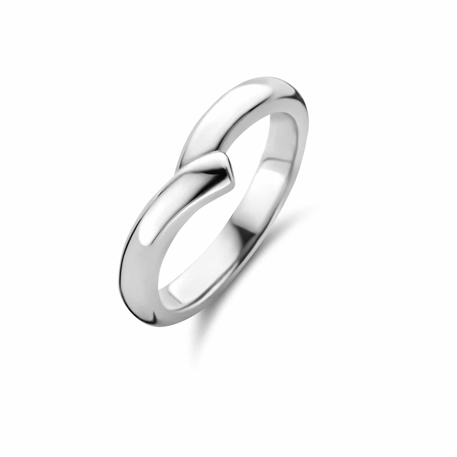 Ti Sento - Milano silver ripple shape ring 12265SI