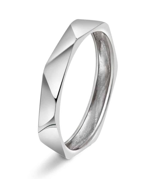 Fasettring i hvitt gull 3.2mm