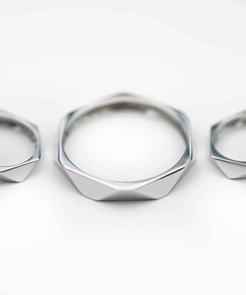 Fasettring i hvitt gull 3.2mm - Bilde 2