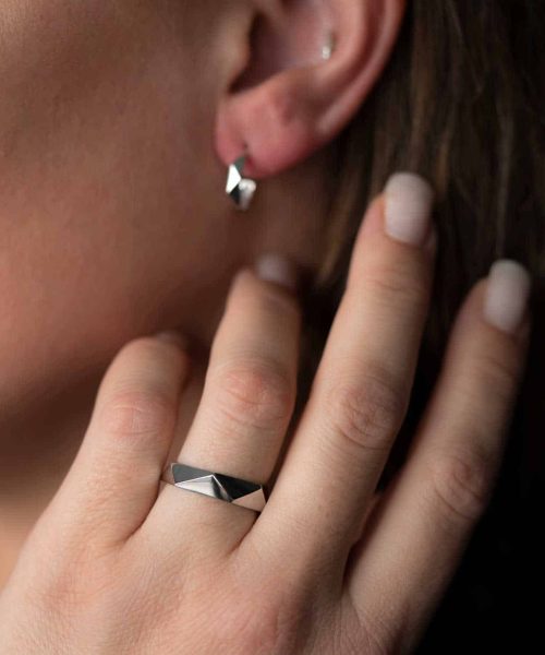 Fasettring i hvitt gull 5.1mm - Bilde 2
