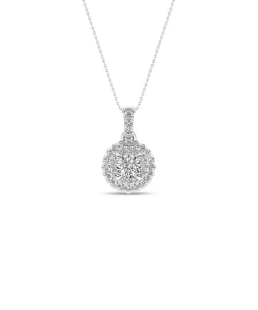 Diamantanheng i Hvitt gull, 0.25ct. Brilliant Cut