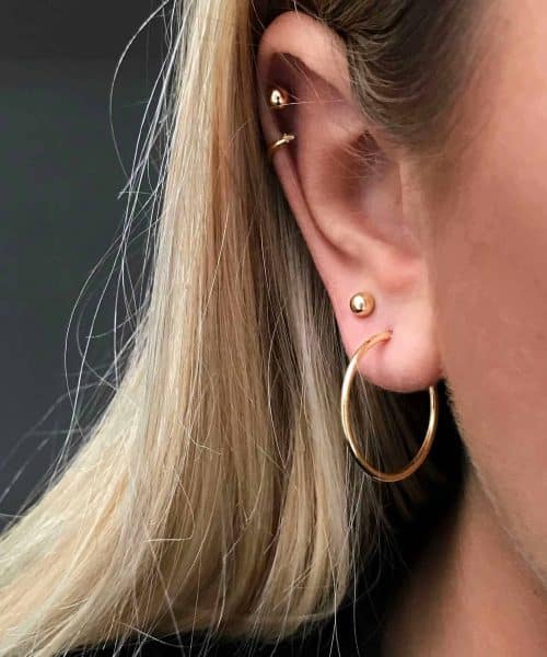 Pan Jewelry Øreringer i Gull 15mm - Bilde 2