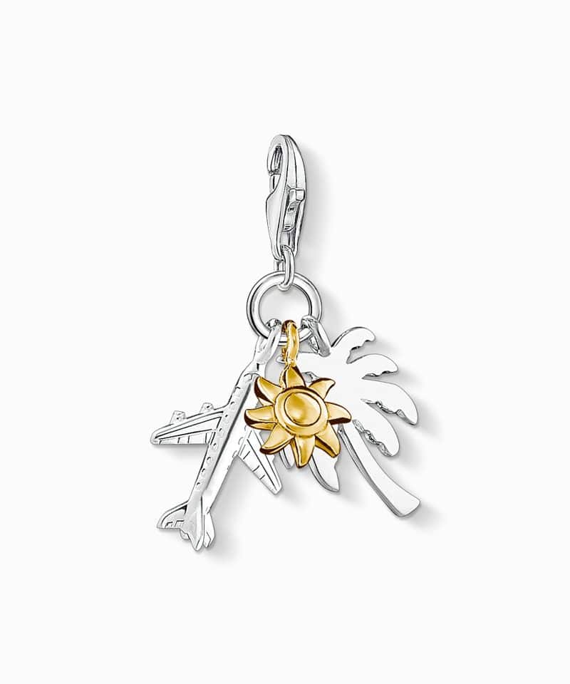 Thomas Sabo Charm pendant palm tree, sun, plane