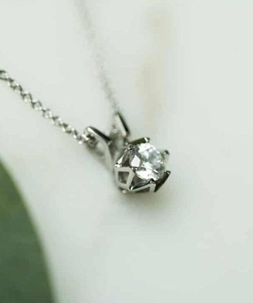 Tulipan anheng i gult gull med diamant 0,30 ct twsi - Bilde 4