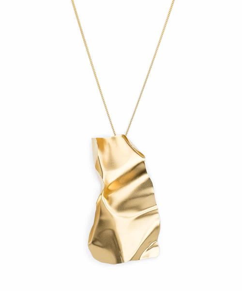 Foil necklace, 925 Silver, 18k Gold plated - Bjørg