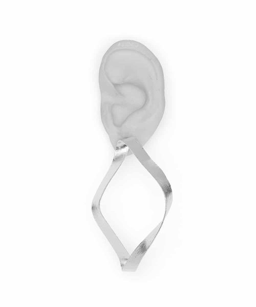 Ribbon earpieces, bronze based, Silver plated - Bjørg - Bilde 2