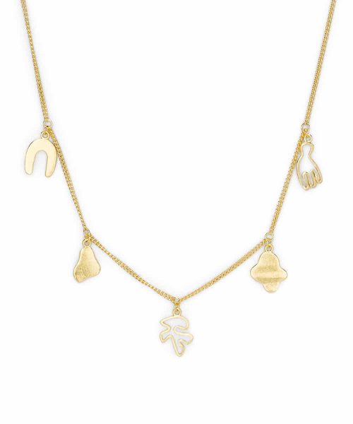 Arp charm necklace, 925 Silver based, 18k Gold plated - Bjørg
