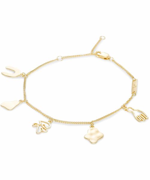 Arp charm bracelet, 925 Silver based, 18k Gold plated - Bjørg
