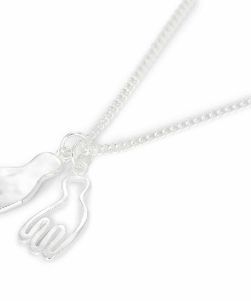 Arp charm necklace, 925 Silver based, Silver plated - Bjørg
